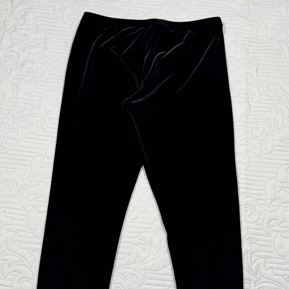 Eileen Fisher Stretch Velvet Ankle Leggings in Black - Size M - Picture 6 of 9